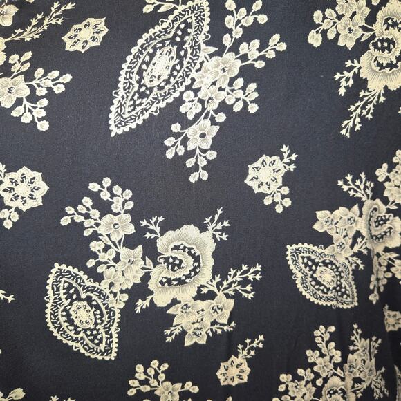 Lew Magram New York Vintage Floral Paisley Open Front Cardigan Size 14 USA Union - Picture 3 of 13